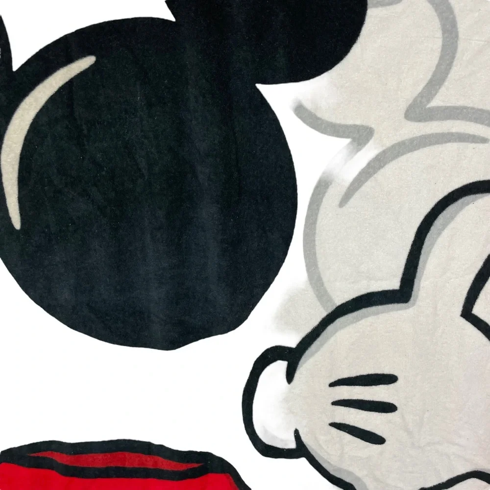 Disney Parks Mickey Mouse Large Size Beach Towel Super Soft 34”x64” Graphic Red